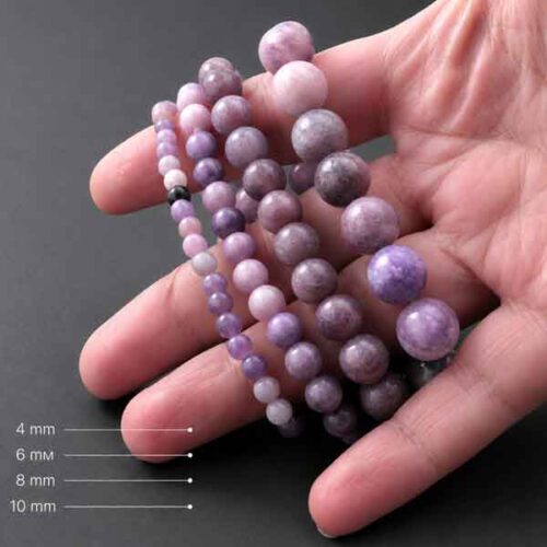 Lepidolite, handmade bracelet, natural stone, Class A - Image 3