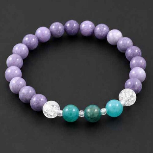 New Horizon - bracelet with Lepidolite, Apatite and Clear Quartz - Image 4