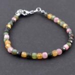 Spectrum - luxury bracelet with multicolor Tourmaline, faceted cubes - Image 6