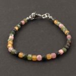 Spectrum - luxury bracelet with multicolor Tourmaline, faceted cubes - Image 5