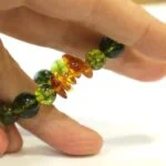 Secret of the Sunrise, bracelet with Olivine (Peridot) and Amber - Image 4