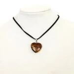 Tiger's Eye, pendant, natural stone, heart - Image 3