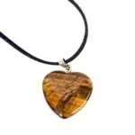 Tiger's Eye, pendant, natural stone, heart