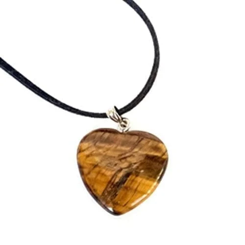 demetra-medalion-tigrovo-oko-12777008-3 Tiger's Eye, pendant, natural stone, heart - Image 1