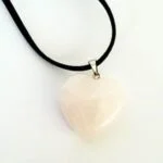 Rose Quartz, pendant, natural stone, heart shape - Image 6
