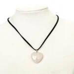 Rose Quartz, pendant, natural stone, heart shape - Image 7