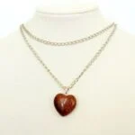 Yellow Goldstone, pendant, heart - Image 4