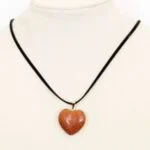 Yellow Goldstone, pendant, heart - Image 5