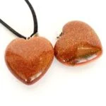 Yellow Goldstone, pendant, heart - Image 7