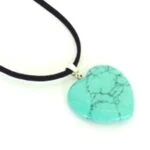 Turquoise, Synthetic Heart Pendant