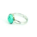 Turquoise, Adjustable Ring, Natural Stone, Round 10, 12 or 16 mm - Image 3