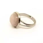 Rose Quartz Stretch Ring, 10 or 12 mm - Image 5