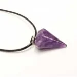 Natural Stone Pendants, Hexagonal Pyramid - Image 3