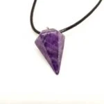Natural Stone Pendants, Hexagonal Pyramid - Image 2