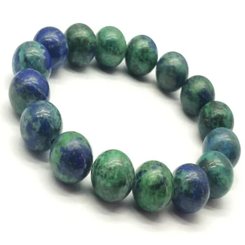 Azurite with Malachite, Handmade Natural Stone Bracelet - Image 16