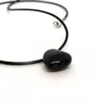 Onyx, Heart Pendant, Natural Stone - Image 4