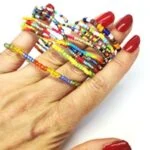 Love for the Sun, Set of 10 Bracelets with Modern Beads - Image 2