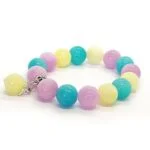 Sunny Joy, Natural Stone Bracelet, Jadeite, 12 mm - Image 5