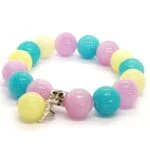 Sunny Joy, Natural Stone Bracelet, Jadeite, 12 mm - Image 2