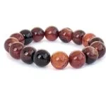 Madagascar Agate, Brown, Handmade Bracelet, 12 mm Beads - Image 4