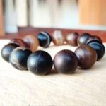 Striped Brown Agate, Handmade Bracelet, Large 14 mm Beads - Image 8