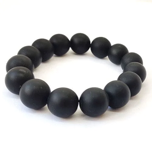 onyh-mat-14mm-grivna4 Matte Onyx, Handmade Bracelet, Various Sizes - Image 1