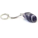 Keychain, Amethyst, Beautiful Asymmetrical Pendant - Image 3