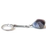 Keychain, Agate, Natural Stone, Asymmetrical Pendant - Image 6