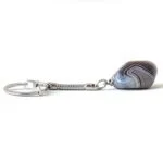 Keychain, Agate, Natural Stone, Asymmetrical Pendant - Image 4