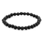 Black Volcanic Stone Bracelet, Natural Stones - Image 6