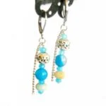 Blue Mystery, designer set - bracelet, earrings and necklace - Agate and Amazonite - Image 9