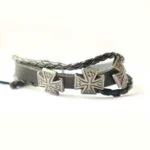 set of Two Unisex Multilayer Leather Bracelets - Image 12
