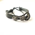 set of Two Unisex Multilayer Leather Bracelets - Image 11
