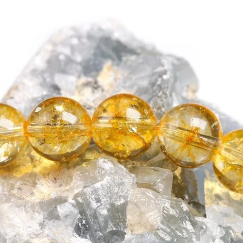 Citrine, Class A, natural stone, stretch bracelet - Image 8