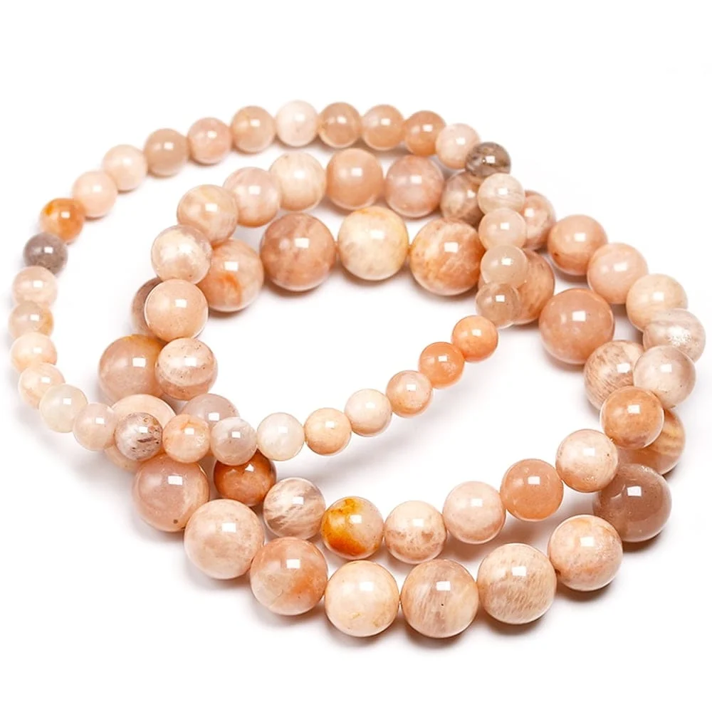 slunchev-kamuk-8mm23 Sunstone, stretch bracelet, natural stone, Class A - Image 1