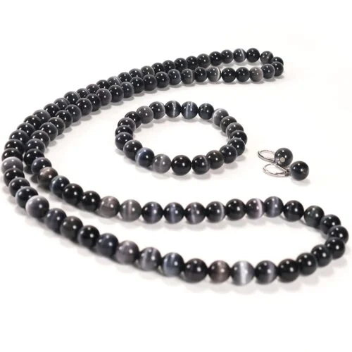 Mystery, Necklace, Bracelet and Earrings Set, Cat’s Eye - Image 7