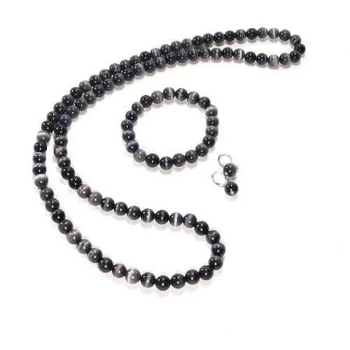 Mystery, Necklace, Bracelet and Earrings Set, Cat’s Eye - Image 3