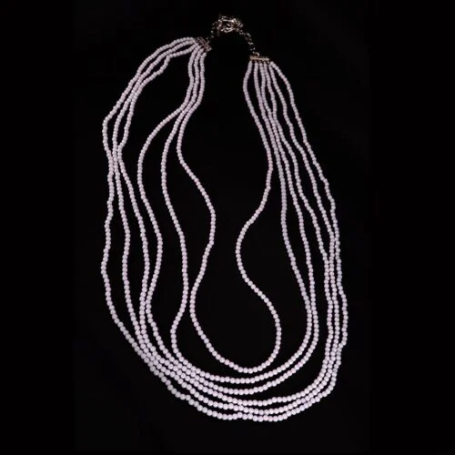 Happy Beginning, elegant women’s necklace with White Agate - Image 3