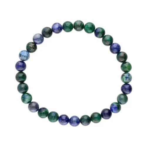 Azurite with Malachite, Handmade Natural Stone Bracelet - Image 15