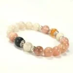Sun and Moon, bracelet with Moonstone and Sunstone, Shungite and Citrine - Image 2