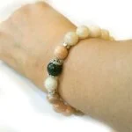Sun and Moon, bracelet with Moonstone and Sunstone, Shungite and Citrine - Image 6