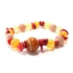 Sunrise, bracelet with natural Citrine, Sunstone, Agate and Coral - Image 4