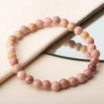 Pink Rhodonite, natural stone bracelet, various bead sizes - Image 4