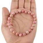 Pink Rhodonite, natural stone bracelet, various bead sizes - Image 5