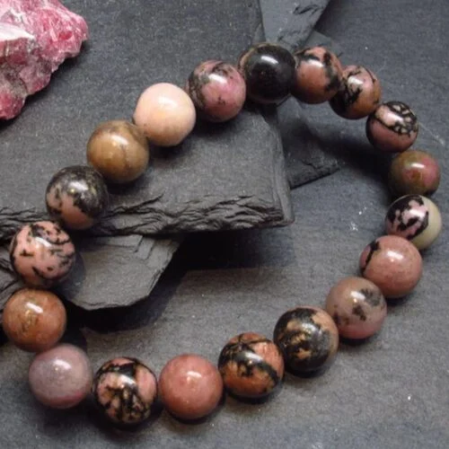 Rhodonite, natural stone bracelet, Class A - Image 2