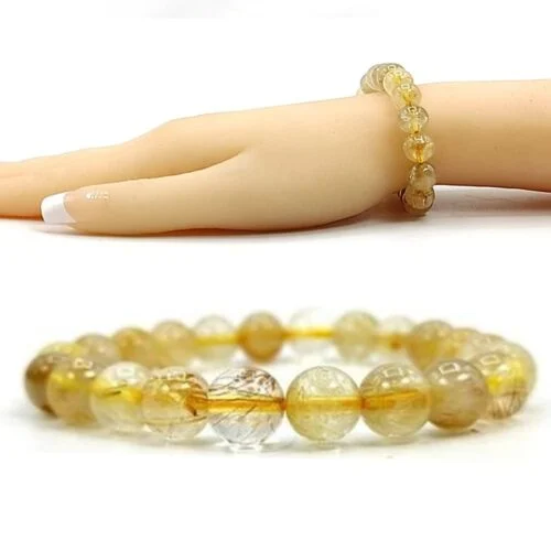 Rutilated Quartz, handmade bracelet, natural stone - Image 2