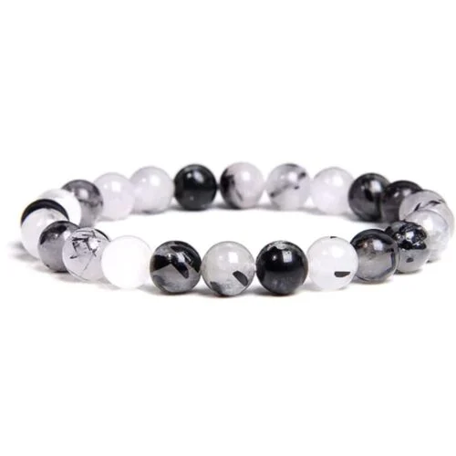 Tourmalinated Quartz, handmade bracelet, natural stone - Image 4