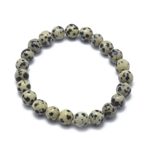 Dalmatian Jasper Bracelet, Natural Stone - Image 8