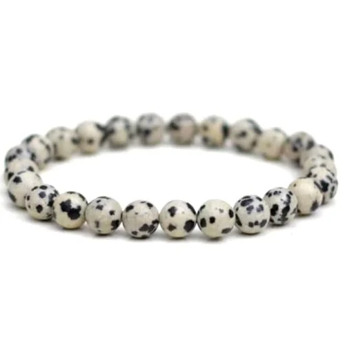 Dalmatian Jasper Bracelet, Natural Stone - Image 7