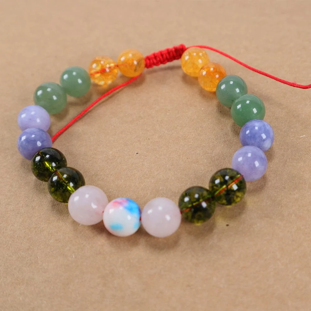 citrin-akvamarin-peridot-grivna2 Abundance and Protection, Natural Stone Bracelet - Image 1